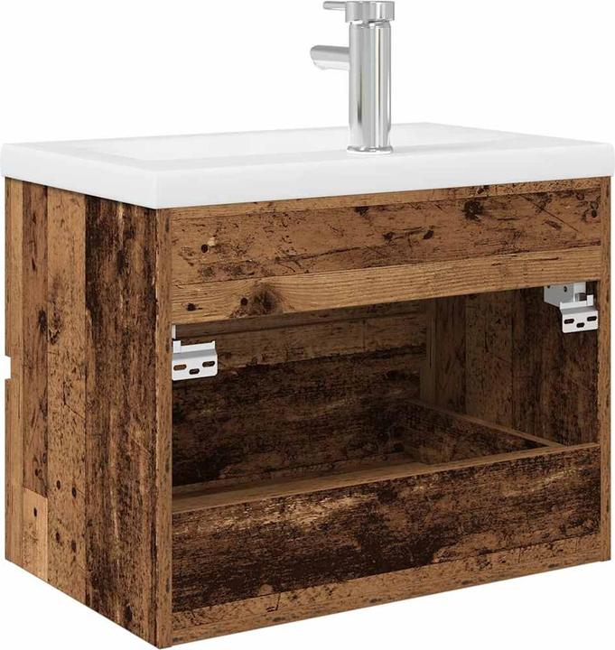 Produktbild vidaXL Waschbeckenunterschrank mit Einbaubecken und Wasserhahn Bad Waschtisch