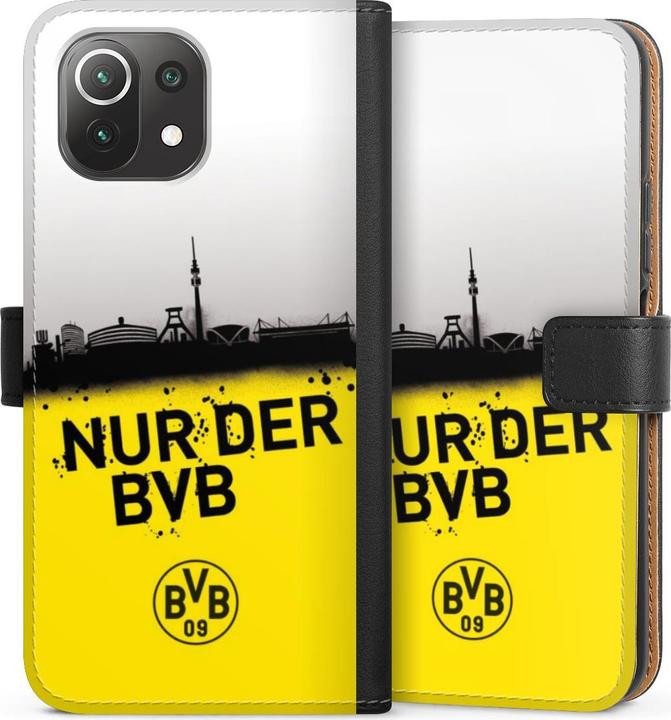 Produktbild DeinDesign Tasche für Xiaomi Mi 11 Lite Handy Flip Case Wallet Cover Handytasche Leder BVB Borussia Dortmund (Xiaomi Mi 11 Lite)