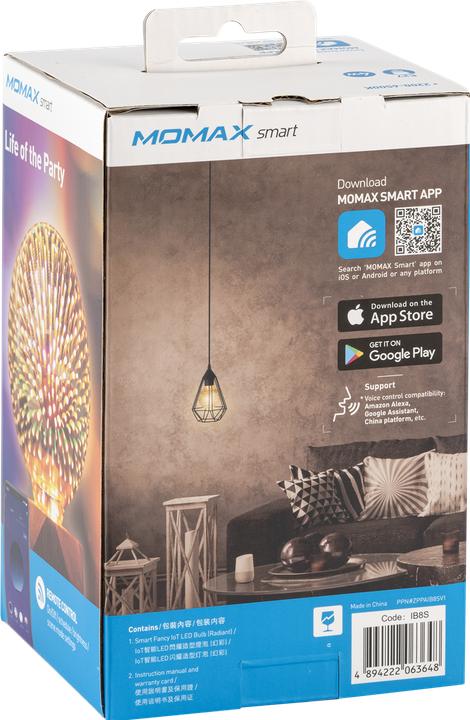 Actual product image Momax IoT Smart Fancy IoT LED Bulb (Radiant) / E27 (E27)