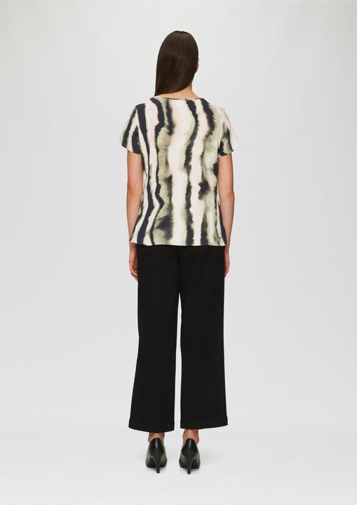 Immagine prodotto s.Oliver Bluse Kurzarmbluse aus Crêpe mit Schmuckkante (42)