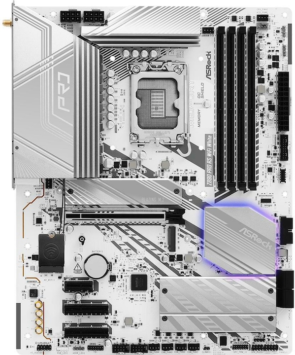 Immagine prodotto AsRock Z890 Pro RS WiFi Bianco Intel DDR5 S1851 (LGA 1851, Intel Z890, ATX)