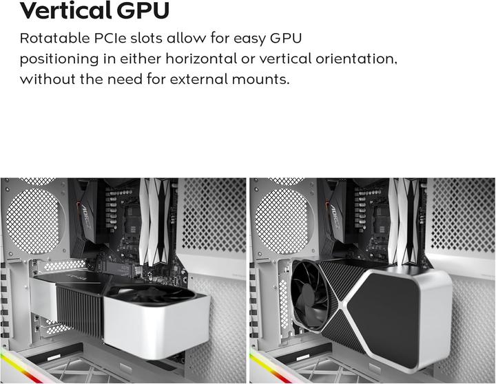 Produktbild Montech HS02 PRO, ATX Mid-Tower PC-Gehäuse, Gaming-PC, High-Airflow, reversibles Layout, stabile geb (ATX, mATX, Mini-ITX)