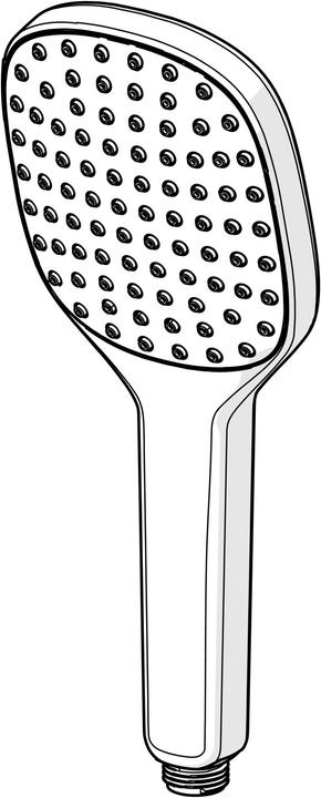 Produktbild Hansa HANSAACTIVEJET Style Handbrause, 1-strahlig, 108x120 mm, 84310200 (1 Strahlart, 15 l/min)