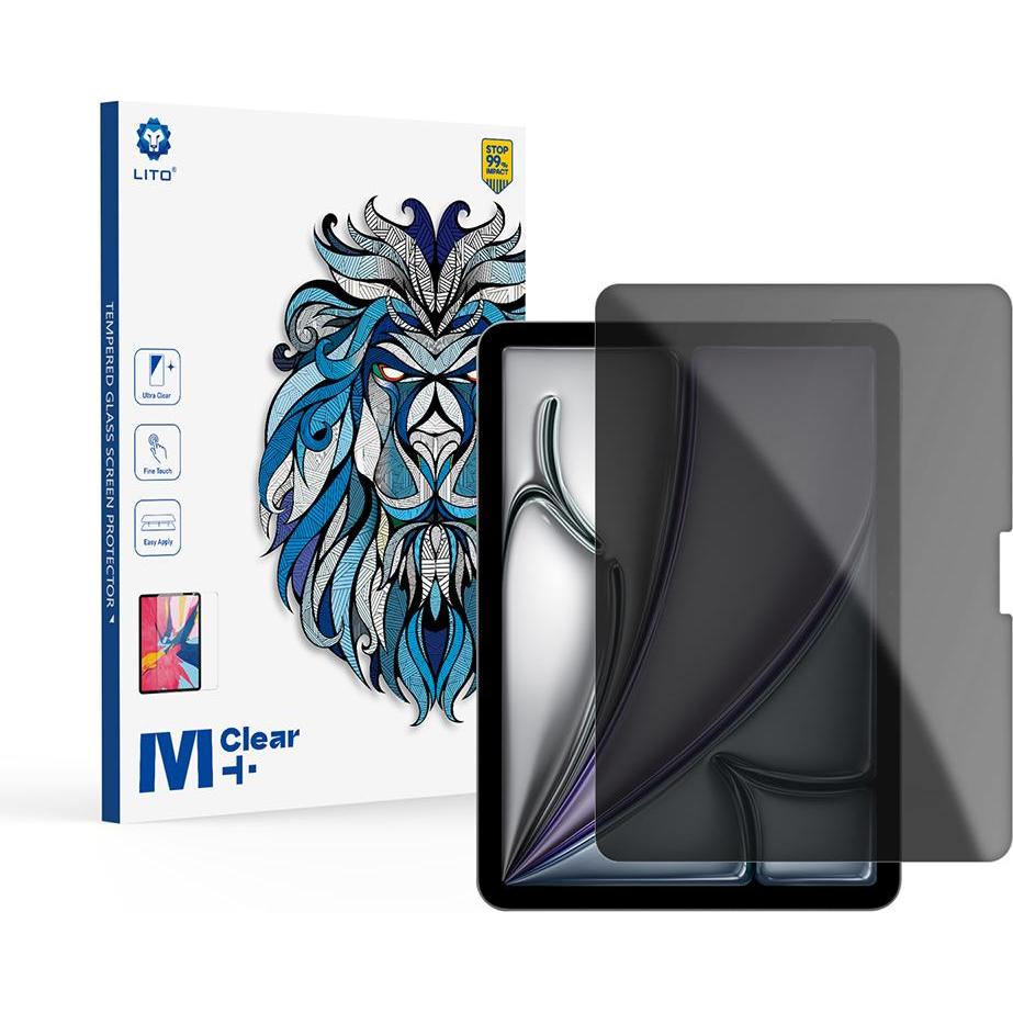 Lito - 2.5D Classic Glass - iPad Air 11 (2024) / Air 11 (2025) - Privacy (Apple iPad Air 11 2024, Apple iPad Air 11 2025, Apple iPad Air 11 2026), Cov