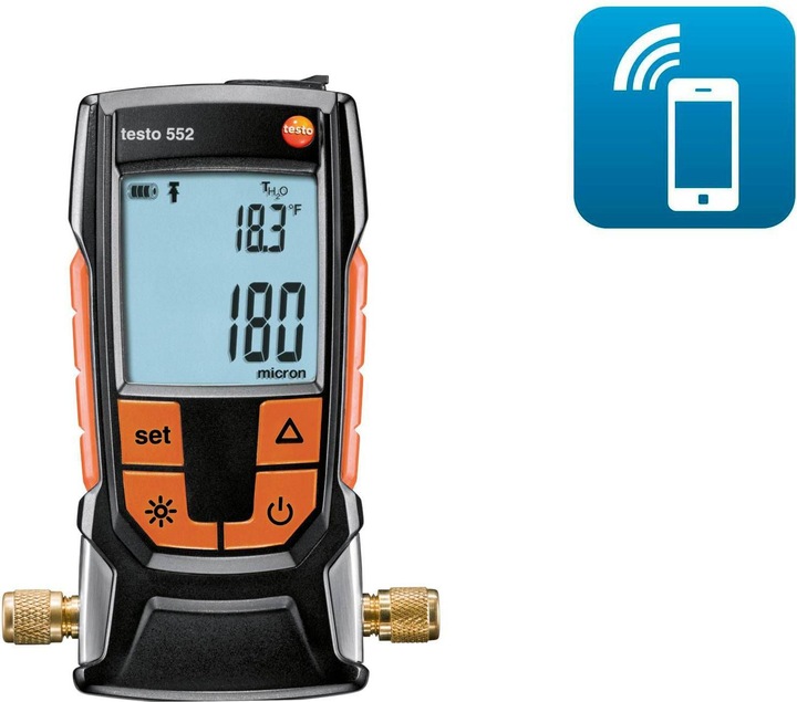 Immagine prodotto Testo BUHL &amp BØNSØE 552 vuotometro digitale con Bluetooth, campo di misura da 0 a 26,66 mbar / 0