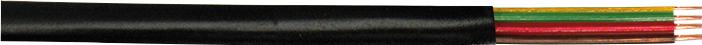 Actual product image LogiLink Telephone cable, 100 m, 4-core, flat, black