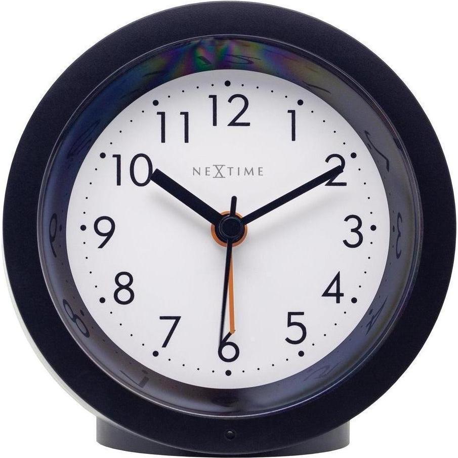 Nextime, Sveglia, Tischwecker 10,5cm – Lautlos, Leuchtzifferblatt, rund, elegant