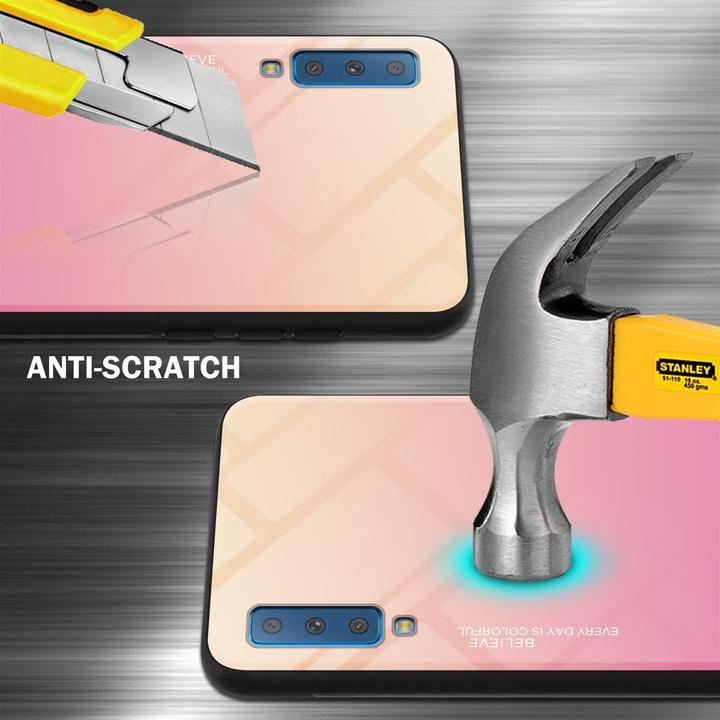 Actual product image Cadorabo TPU 2 colors glass cover (Samsung Galaxy A7 (2018))