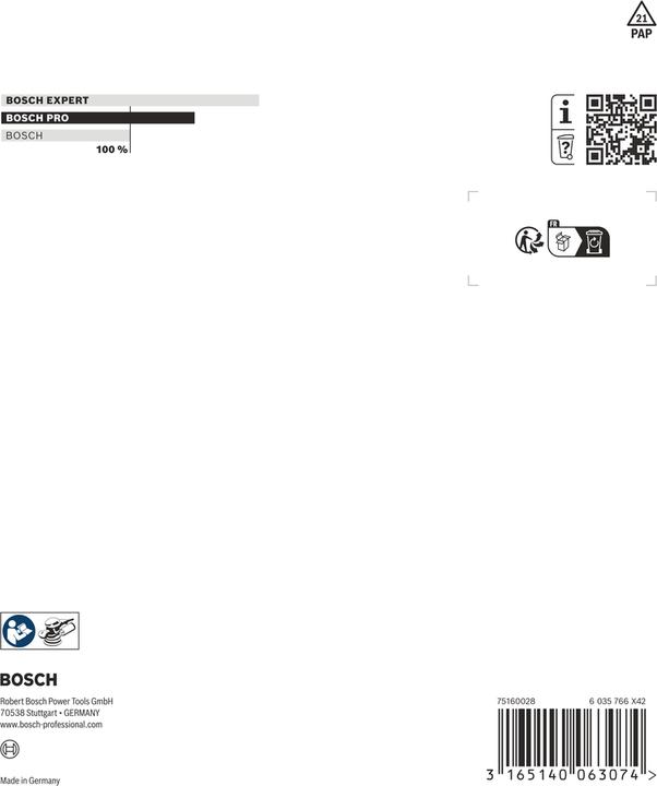 Produktbild Bosch Professional Zubehör Schleifteller weich, 150 mm, für GEX 150 AC, PEX 15 AE (Weich)