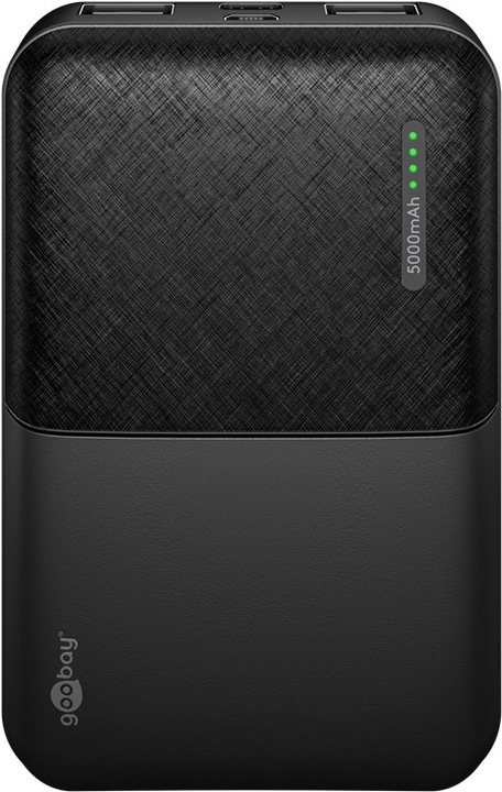 Actual product image Goobay Powerbank Compact 5.000 mAh (5000 mAh, 10.50 W, 3.70 Wh)