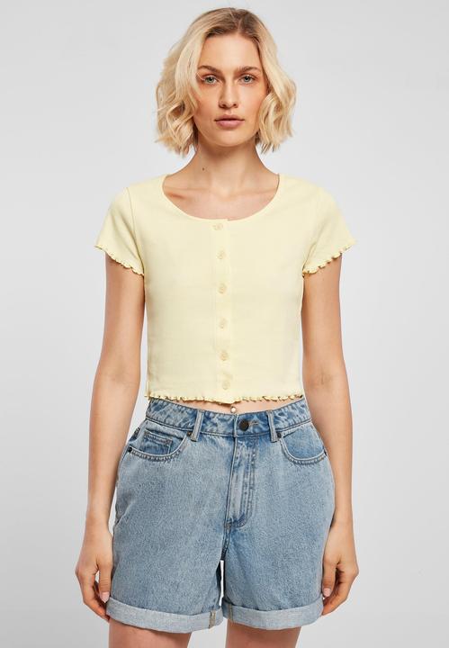 Produktbild Urban Classics Ladies Cropped Button Up Rib Tee (XXL)