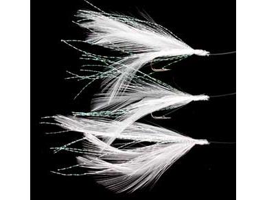 Ron Thompson R.T. Rig4 Mackerel Feathers White/Flashabou 3 #2 Silver Hook