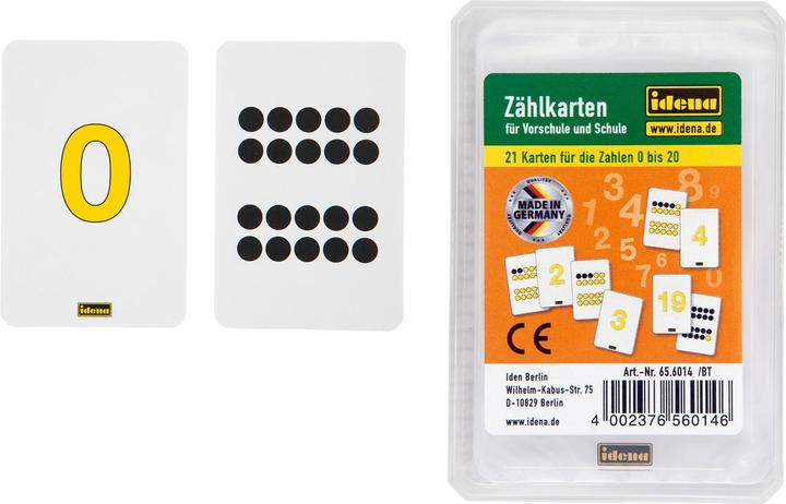 Produktbild Idena Zählkarten 0-20 21 Stück