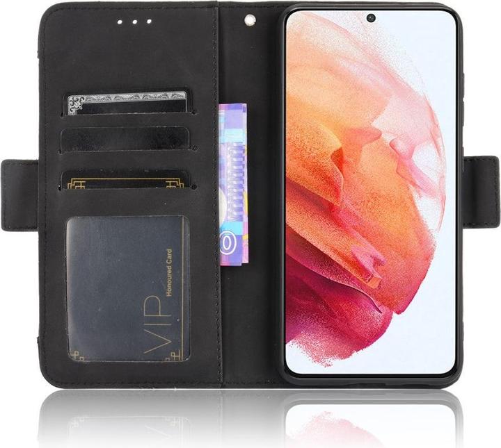 Produktbild Cover-Discount Galaxy S21 FE - Etui mit vielen Kartenfächer schwarz (Samsung Galaxy S21 FE)