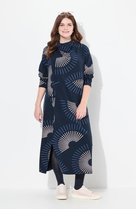 Actual product image Ulla Popken Eco Cotton Abstract Print Sweatshirt Dress (46, 48)