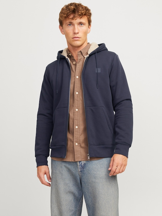 Actual product image Jack & Jones Jprblumason Teddy Sweat Zip Ln (S)