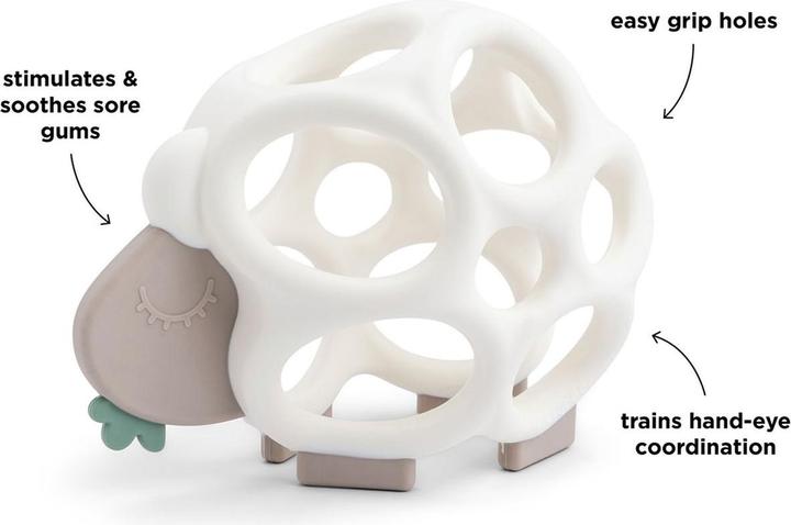 Image du produit Done by Deer Beissringe & Zahnungshilfen Beissring & Greifball aus Silikon - Sheepy