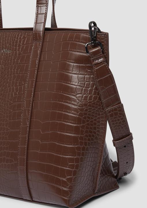 Produktbild s.Oliver Tasche Geräumiger Shopper aus Lederimitat in Kroko-Optik