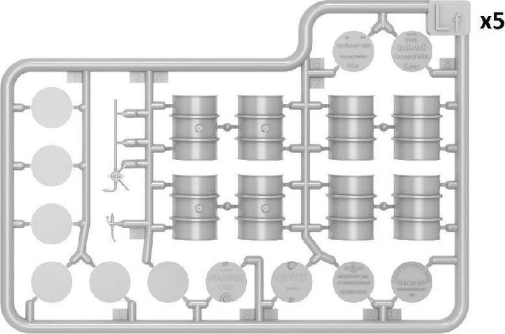 Actual product image Mini art German Fuel Drums 200L