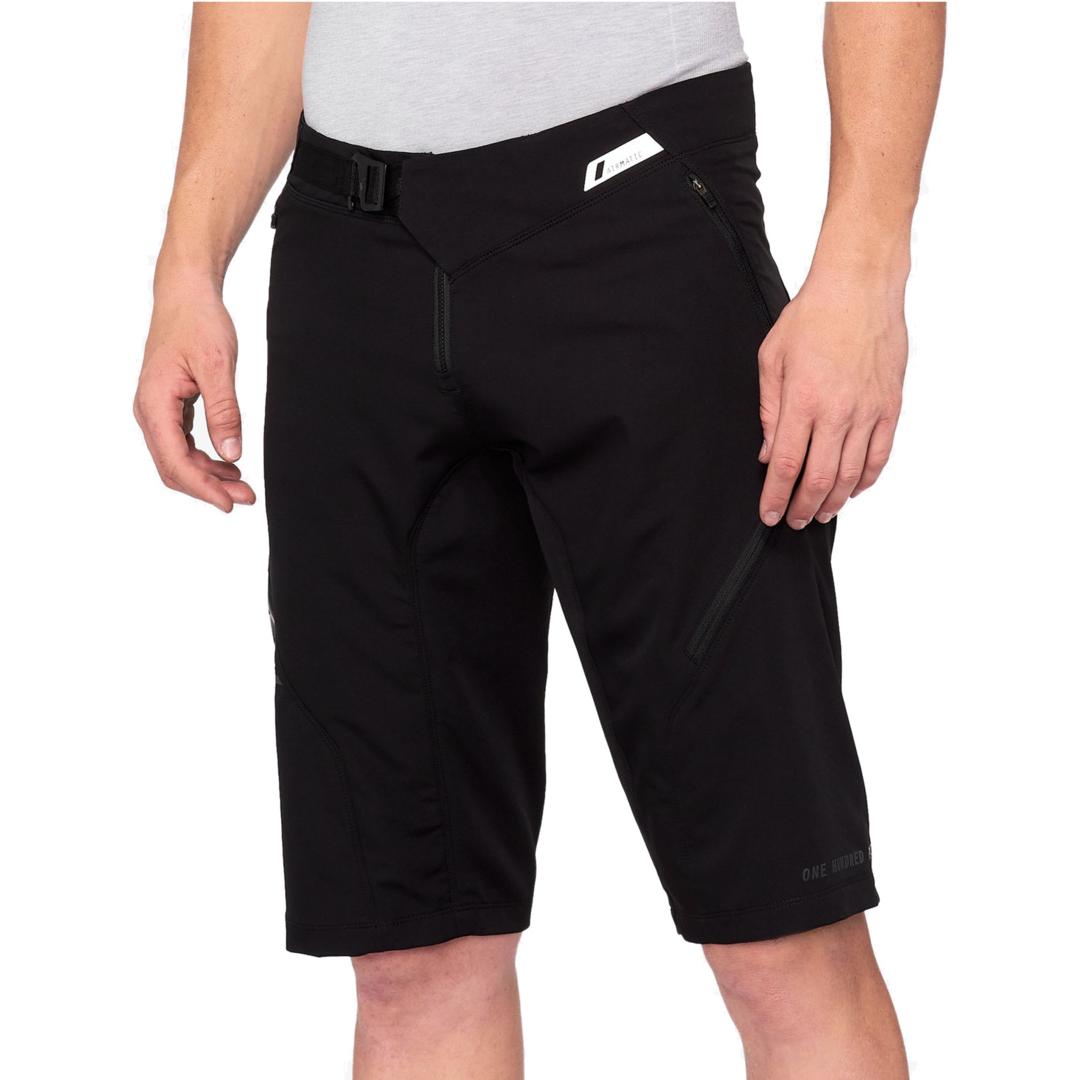 100%, Herren, Velohosen, Airmatic Shorts (38), Schwarz, 38