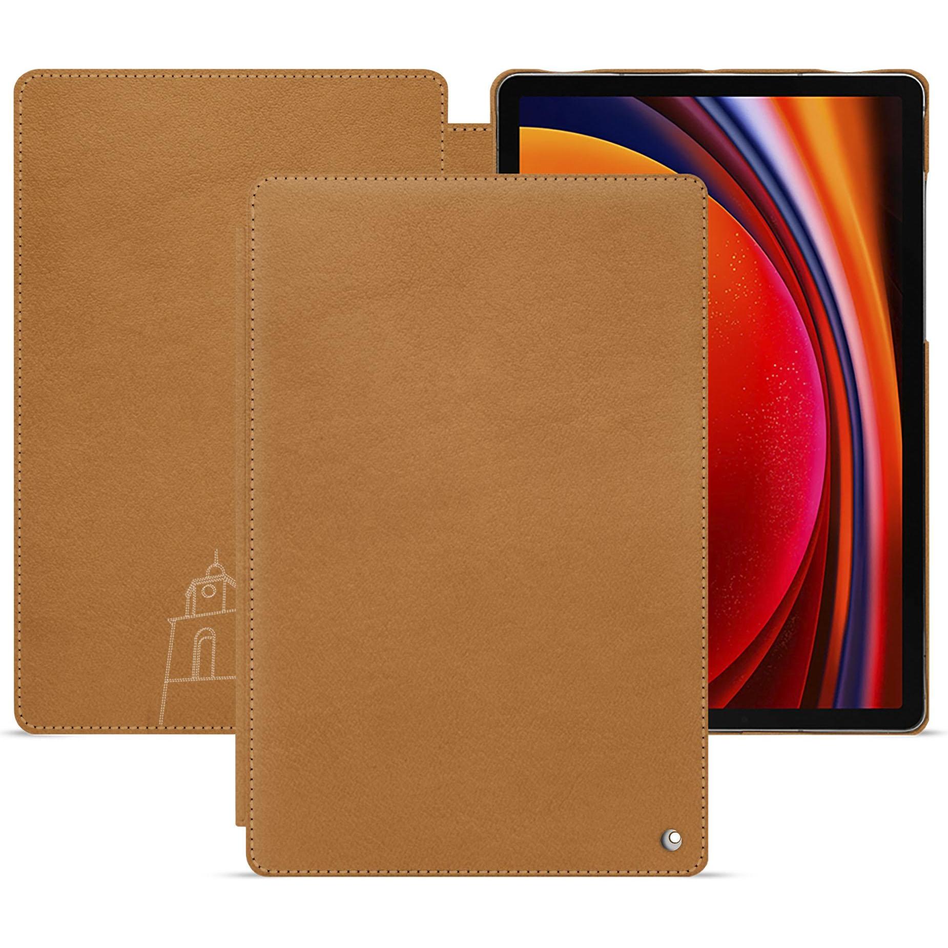 Thumbnail - Noreve Lederschutzhülle horizontal (Galaxy Tab S9), Tablet Hülle, Braun
