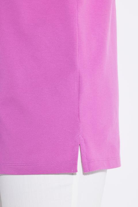Produktbild Ulla Popken Poloshirt, Piqué, Polokragen, Samt-Knopfleiste, Halbarm (58)