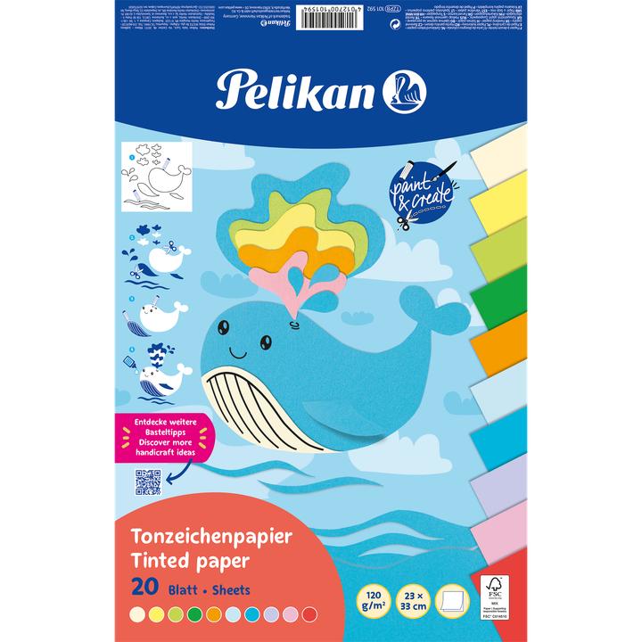 Produktbild Pelikan Tonpapier Block TZPB, 20 Blatt, 23x33cm, Summer (120 g/m², 20 x)