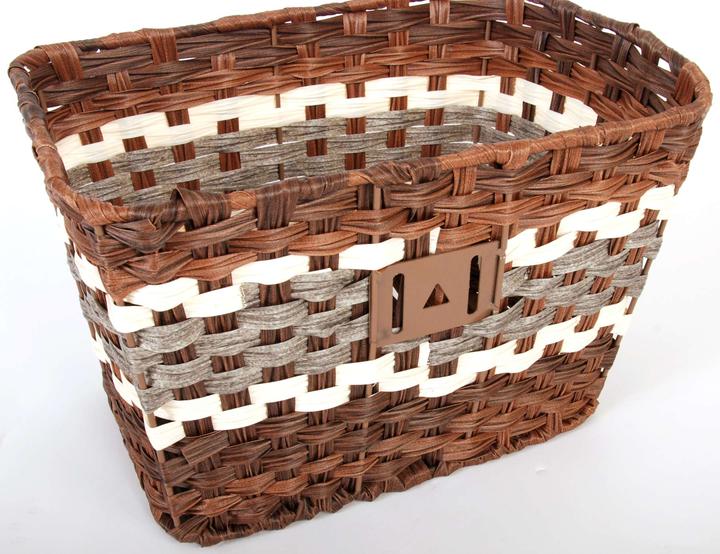 Volare Large woven wicker bike basket from - Practical and stylish for your bike tours!