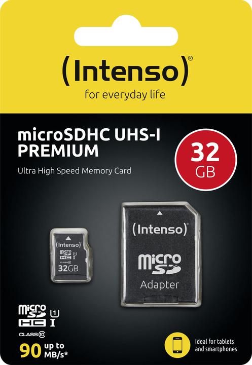 Productafbeelding Intenso UHS-I Premium (32 GB, microSDHC, U1, UHS-I)