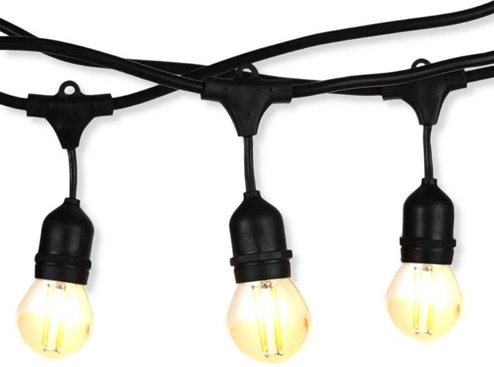 V-TAC Gartengirlande (Seil) 5 Meter 10 Lampenfassungen E27 Gummi+Fassung IP54 VT-7135 (E27, IP54)