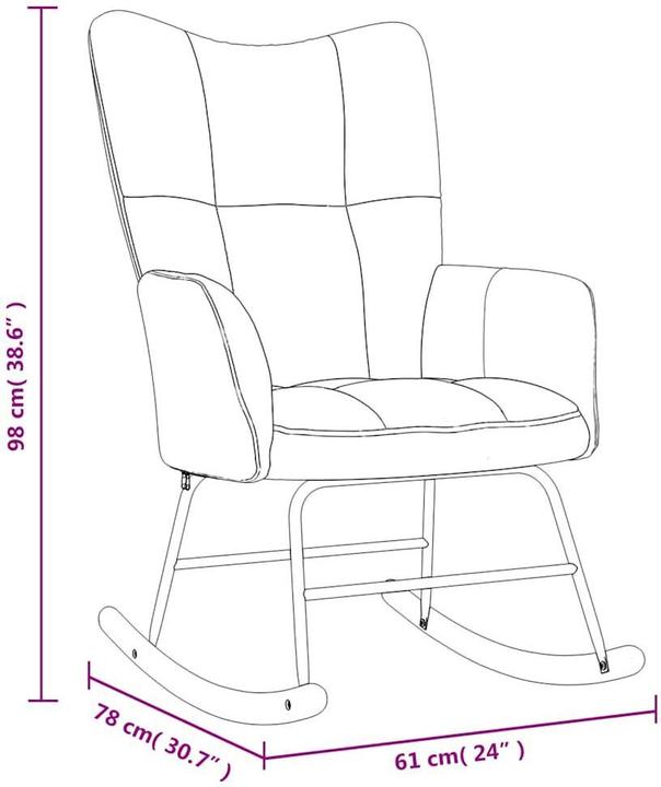 Immagine prodotto vidaXL Schaukelstuhl mit Hocker