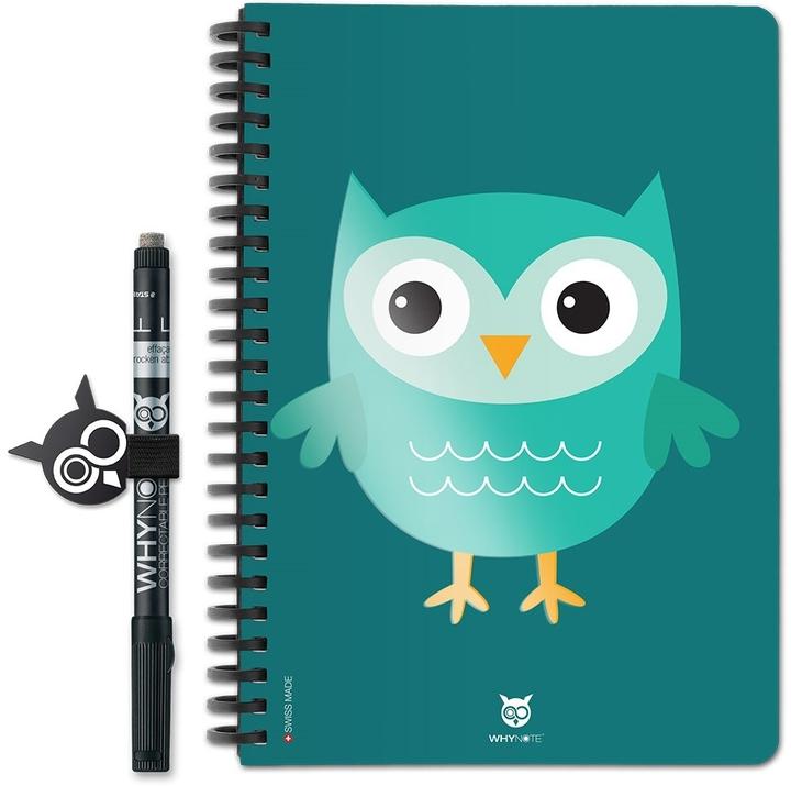 Image du produit Whynote Notizbuch A5 WNBOK017 starter-kit, Eule (A5, À rayures, Couverture rigide)