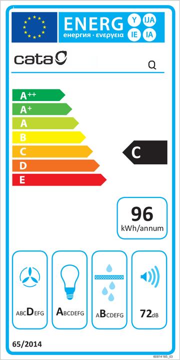 Energie-Label Cata Q-7760 BK (Wandhaube)