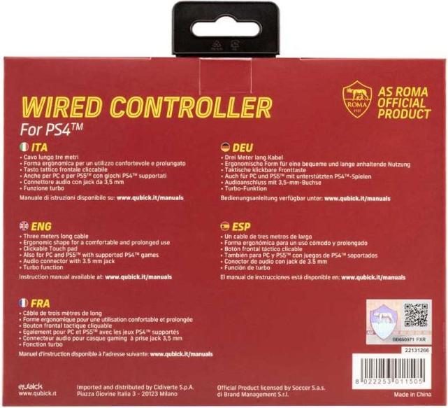 Productafbeelding GED Bedrade controller AS Roma 3.0 (PS4) (PC, PS4)