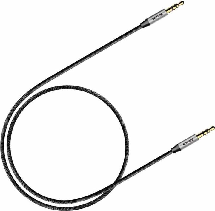 Actual product image Baseus Yiven Audio Cable M30 0.5M Silver+Black (0.50 m, 3.5mm jack (AUX))