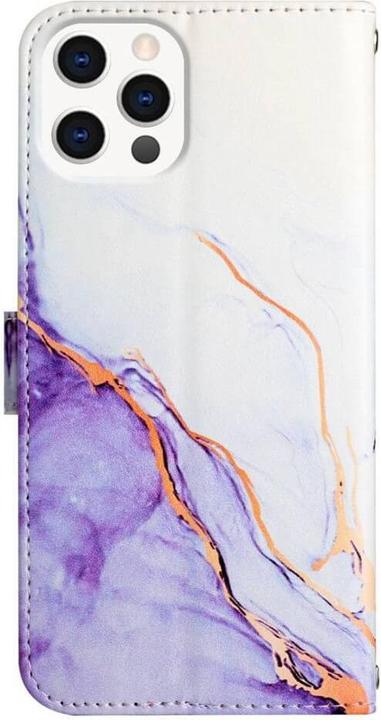 Produktbild Cover-Discount iPhone 15 Pro Max - Etui Hülle mit Umhängeband Marble purple (Apple iPhone 15 Pro Max)