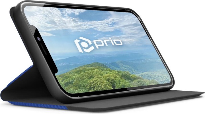 Produktbild prio Book Case Fashion für iPhone 12 Pro Max blau-schwarz (Apple iPhone 12 Pro Max)