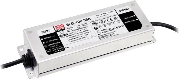 Produktbild MeanWell MEAN WELL ELG-100-42DA-3Y, 100 W, IP20, 100 - 305 V, 42 V, 63 mm, 199 mm