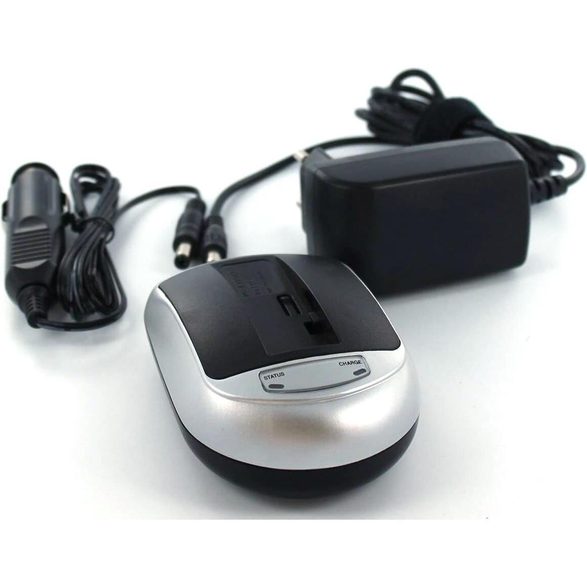 AGI Caricabatterie compatibile con JVC BN-V712, Alimentatore per notebook, Argento