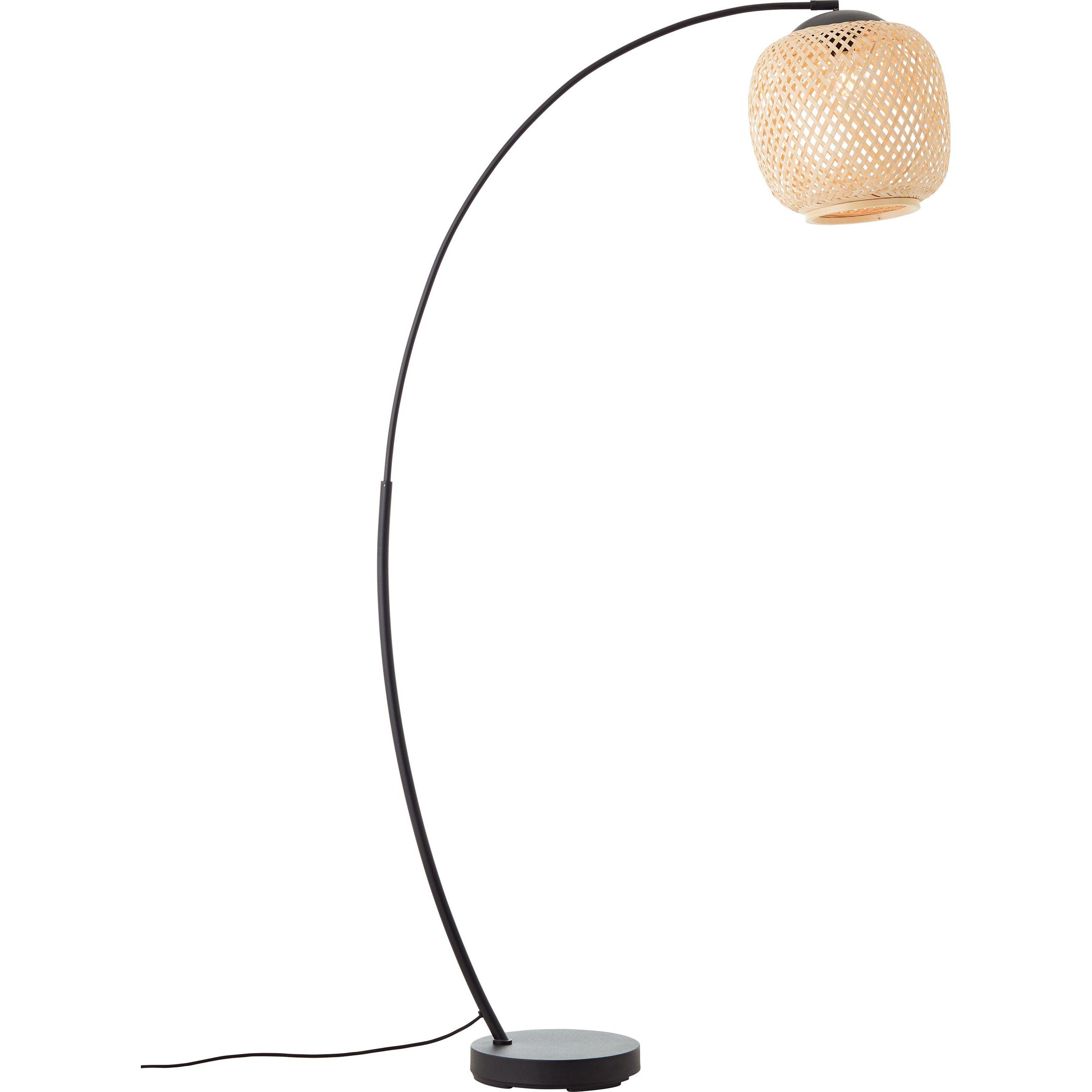 Thumbnail - Brilliant, Stehlampe, Mesa Standleuchte 1-flammig schwarz/rattan (E27)