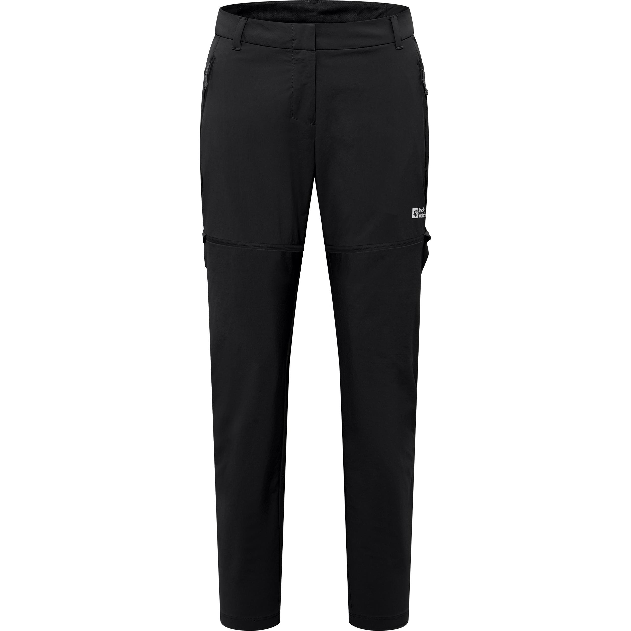 Jack Wolfskin, Damen, Outdoorhose, Hikeout Zip Off Pants W (36), Schwarz, 36