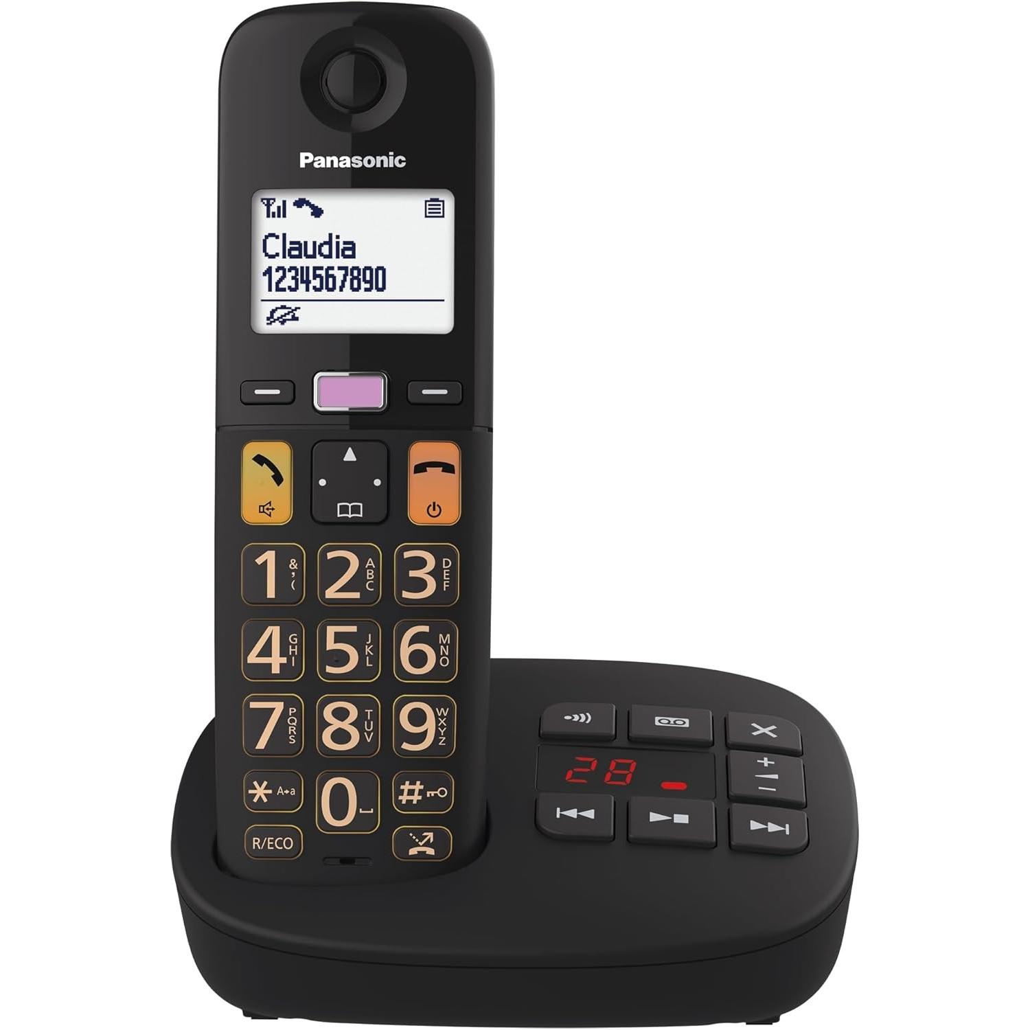 Panasonic DECT KX-TGU133EXB Trio Zwart, Telefon, Schwarz