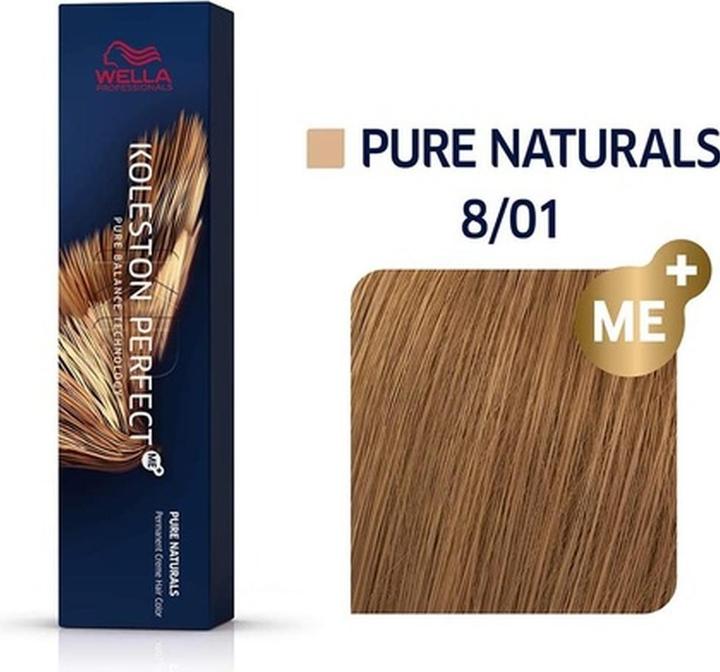Produktbild Wella Professional - Koleston Perfect Meâ„¢+ Pure Naturals - Permanent Hair Color 8/01 (01, 8)