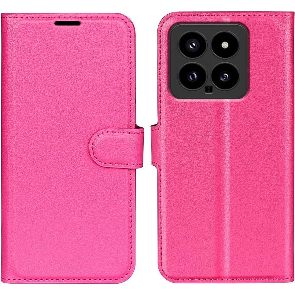 Cover-Discount Xiaomi 14 - Leder Etui Hülle pink (Xiaomi 14), Smartphone Hülle, Pink
