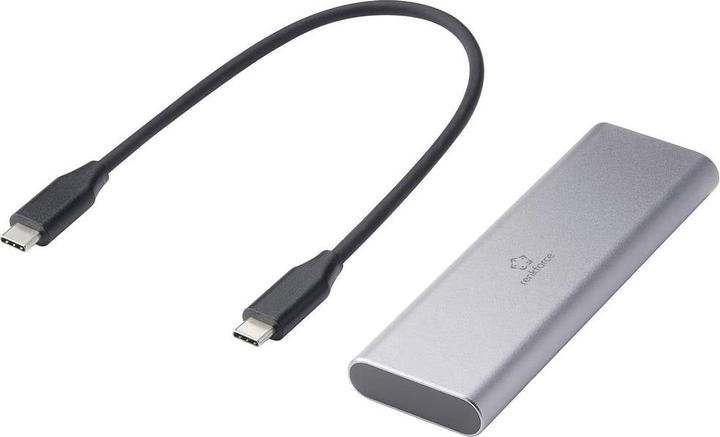 Renkforce RF-ENC-600 M.2-Festplatten-Gehäuse M.2 SATA SSD, M.2 PCIe NVMe SSD USB (M.2 2280, M.2 2230, M.2 2260, M.2 2242)