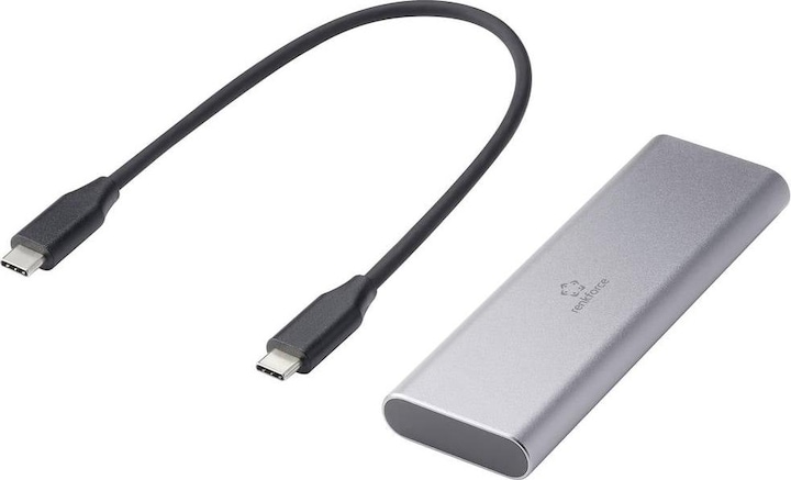 Actual product image Renkforce RF-ENC-600 M.2 hard drive enclosure M.2 SATA SSD, M.2 PCIe NVMe SSD USB (M.2 2280, M.2 2230, M.2 2260, M.2 2242)