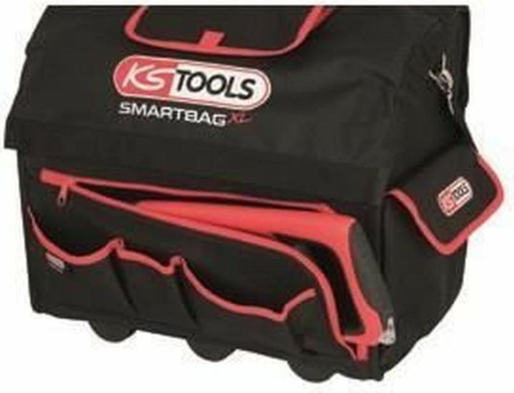 Actual product image KS Tools ROLLBAG Universal tool bag XL, with telescopic trolley, black-red