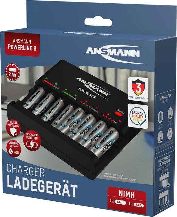 Produktbild Ansmann Powerline 8 (1 Stk., AA, AAA, Ladegerät ohne Akku)