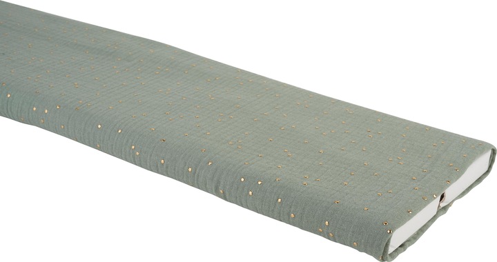 Produktbild VBS Musselin Baumwoll-Stoff "Goldene Punkte", B 130 cm, Meterware