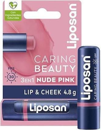 Produktbild Liposan Caring Beauty Nude Pink Feuchtigkeitsspendender Lippenbalsam Spf30 48g (Lippenbalsam)